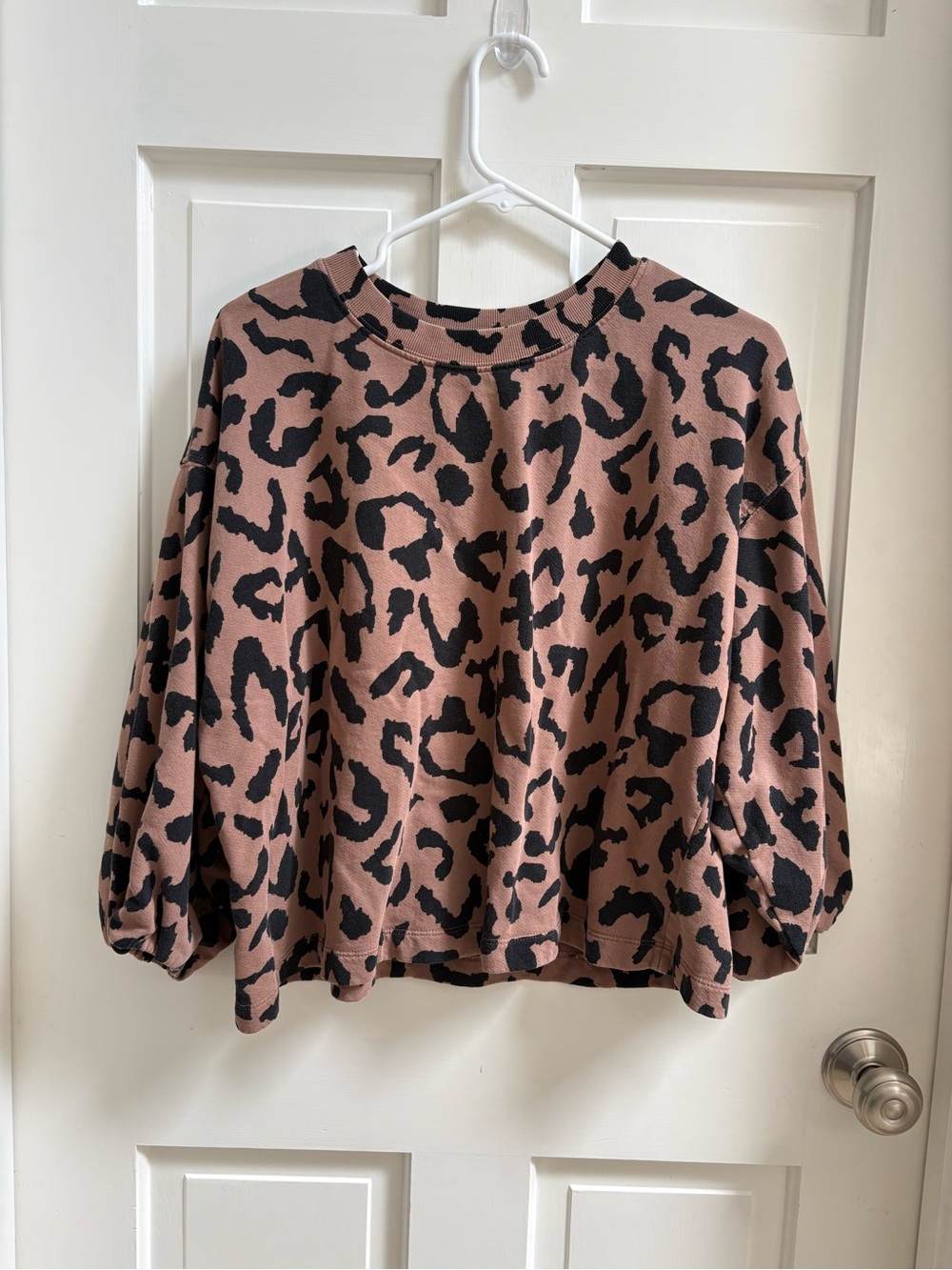 Velvet by Graham & Spencer Leopard Print Boxy Pullover